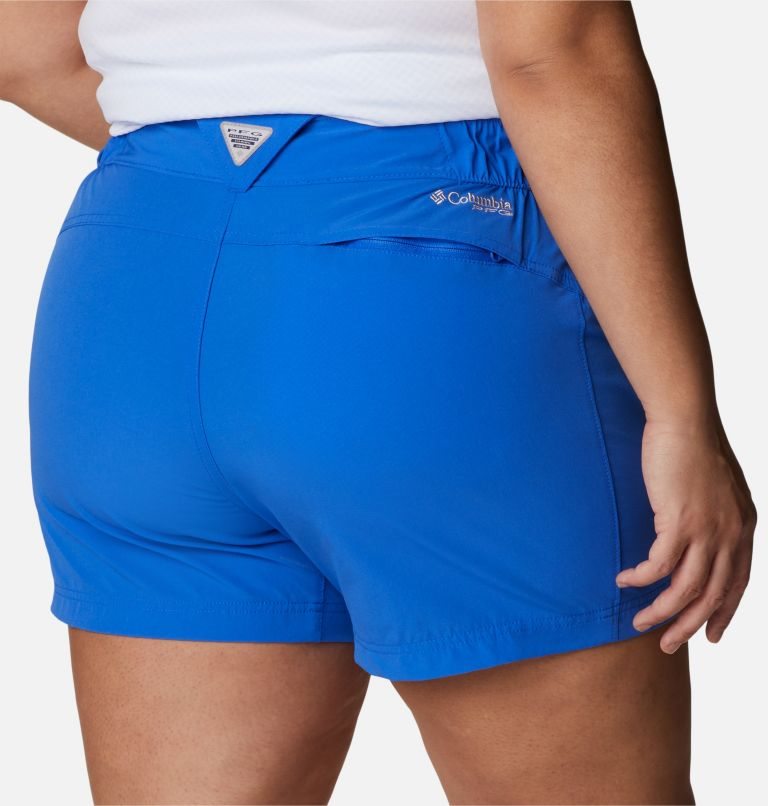Women's Columbia PFG Coral Point III Shorts Blue | Plus Size CA-DC6A8